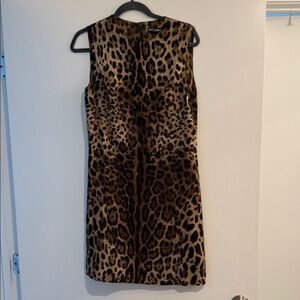 Dolce & Gabbana Brown Leopard Sheath Dress